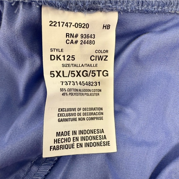 NWT Dickies EDS Scrub Pants 5X Ciel Blue Everyday Signature Scrubs  Pull On - Picture 6 of 7